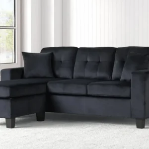 Cris Black Sectional Set