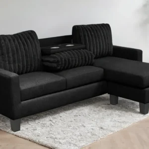 Neymar Black Reversible Sectional